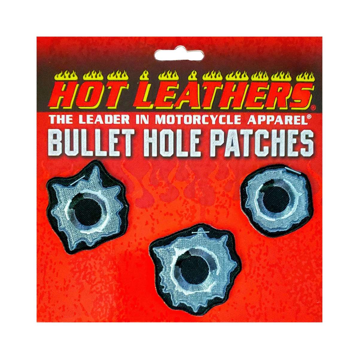 Hot Leathers 2" Bullet Hole Patches 3 Piece Set PPQ1354