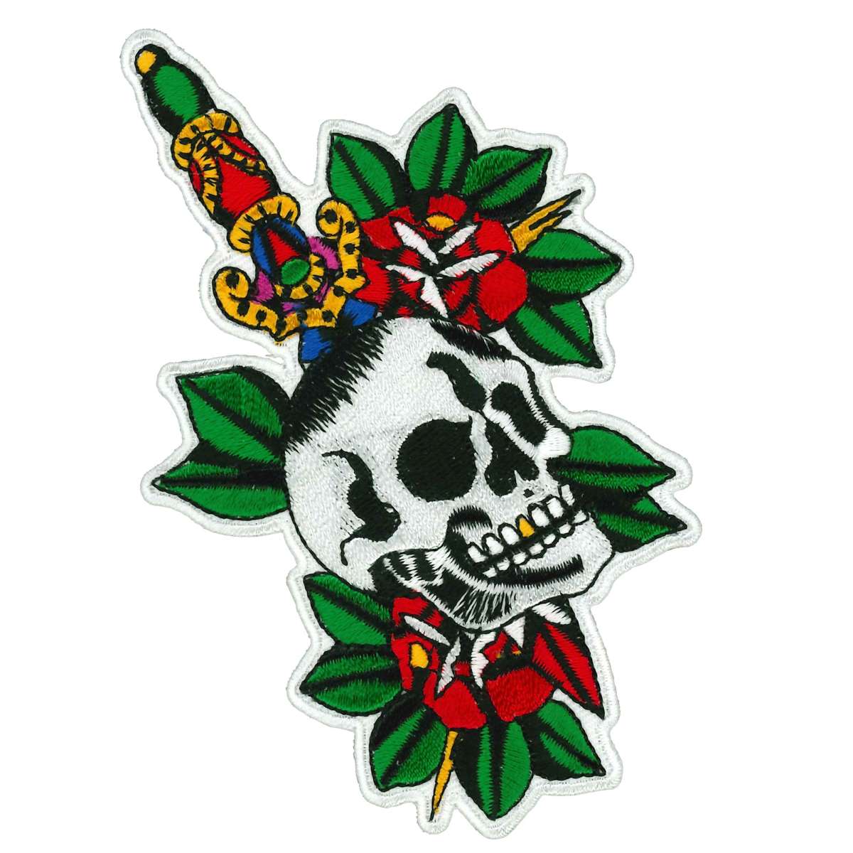 Hot Leathers Skull Dagger and Roses 3