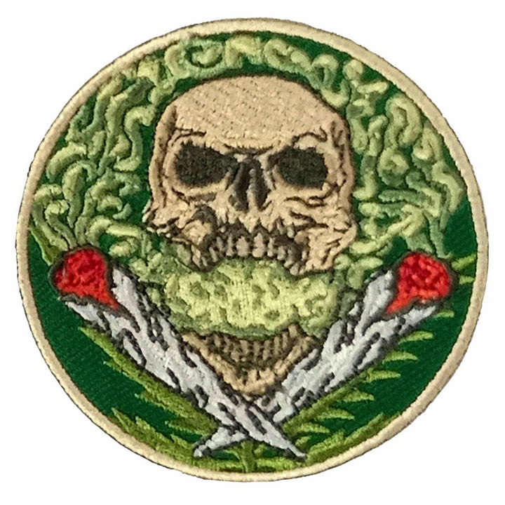 Hot Leathers Pot Skull 3" X 3" Embroidered Patch PPQ2380