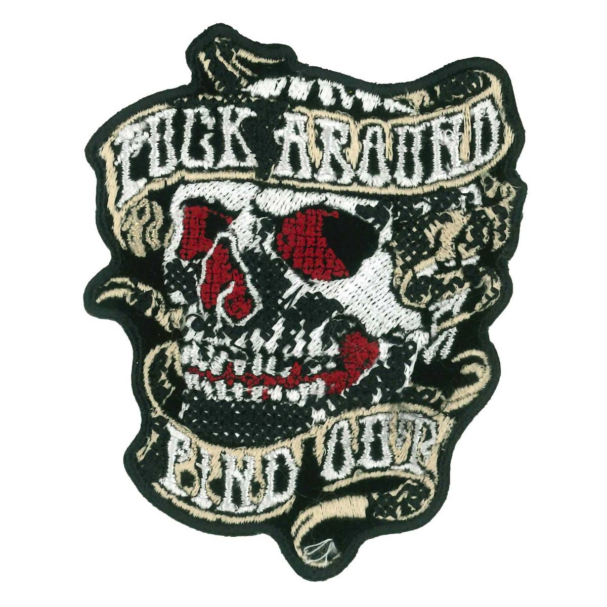 Hot Leathers F Around Find Out Skull 3" Embroidered Patch  PPQ2640