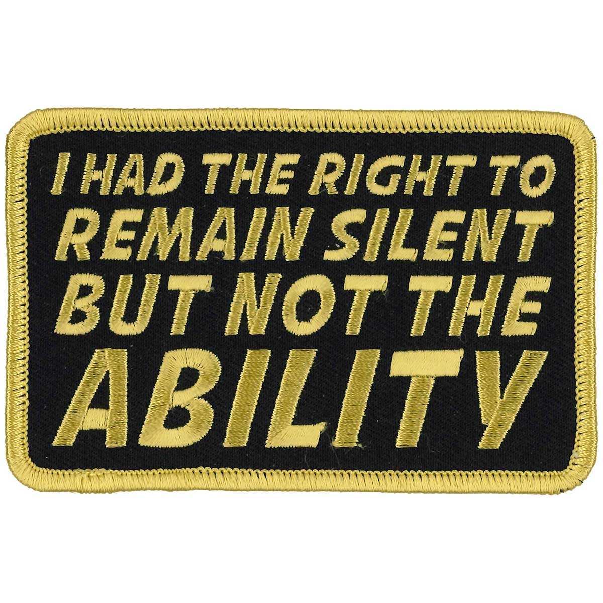 Hot Leathers PPW1022 4 Inch Right to Remain Silent Patch