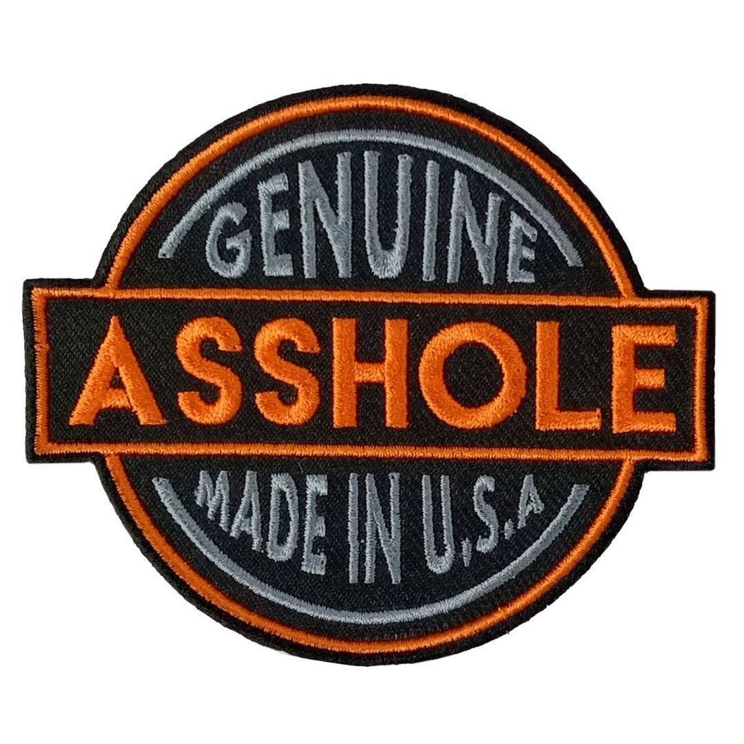 Hot Leathers Genuine Asshole Made Usa 4" X 4" Embroidered Patch PPW1104