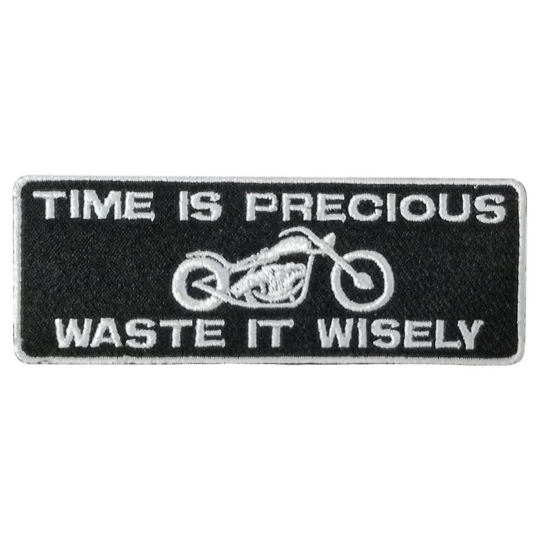 Hot Leathers Time Is Precious 4" X 2" Embroidered Patch PPW1144