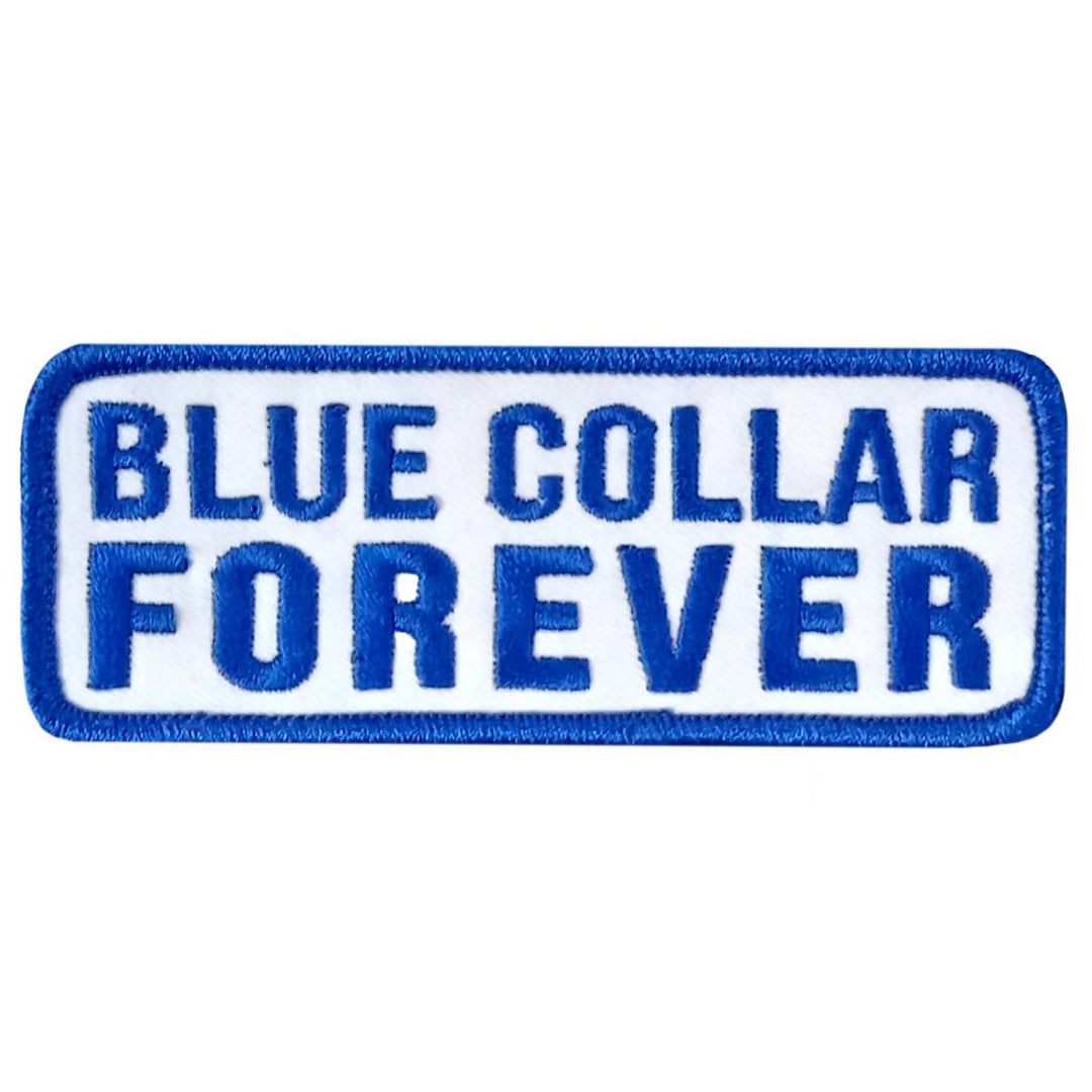 Hot Leathers Blue Collar 4" X 1.5" Embroidered Patch PPW1218