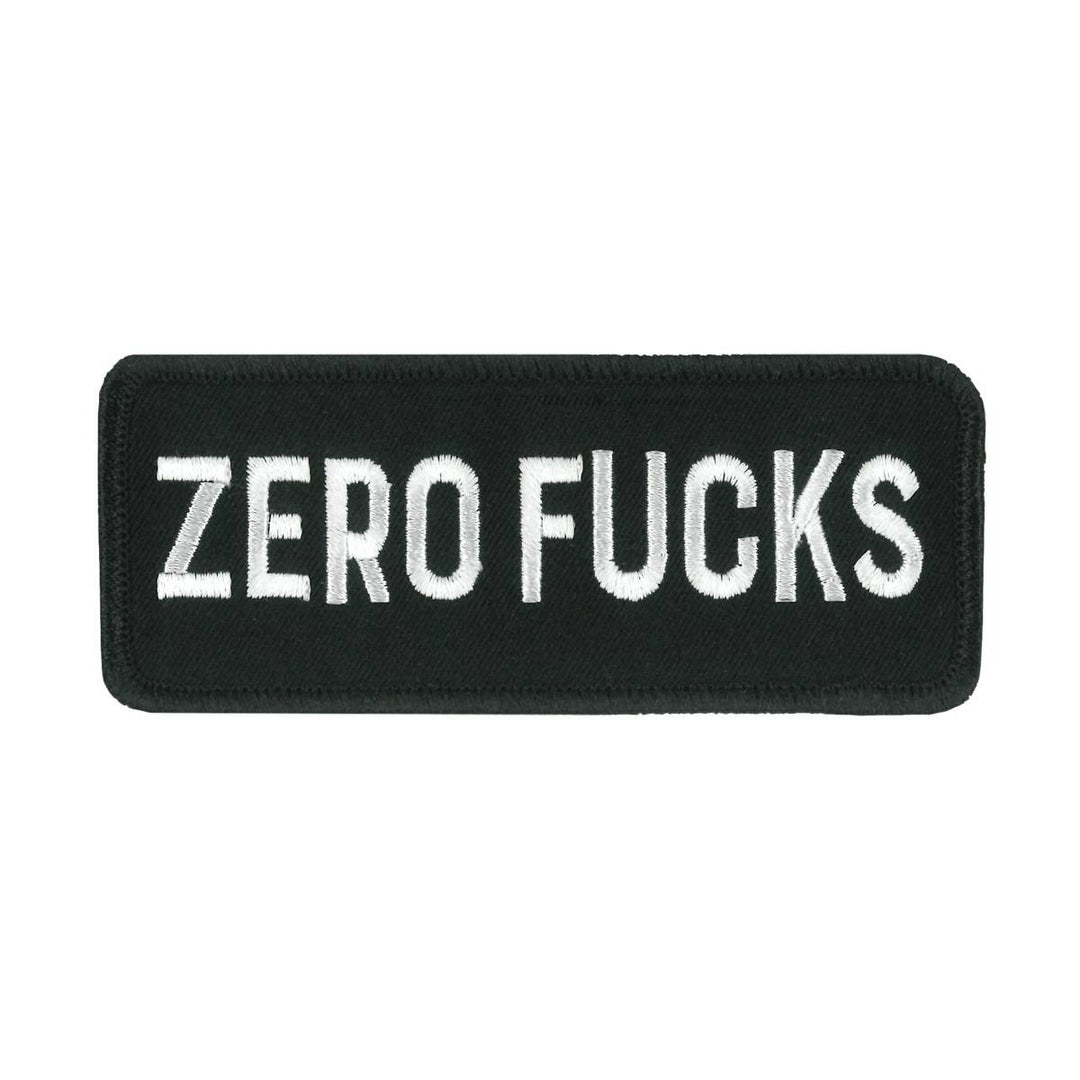 Hot Leathers PPW1243 Zero F's Embroidered 4" x 1.5" Patch