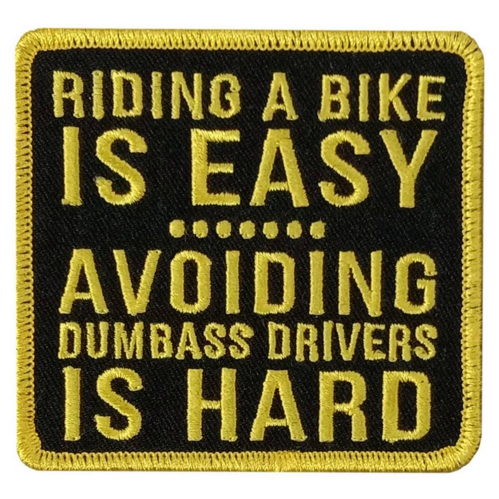 Hot Leathers Riding A Bike 3" X 2.8" Embroidered Patch PPW1254
