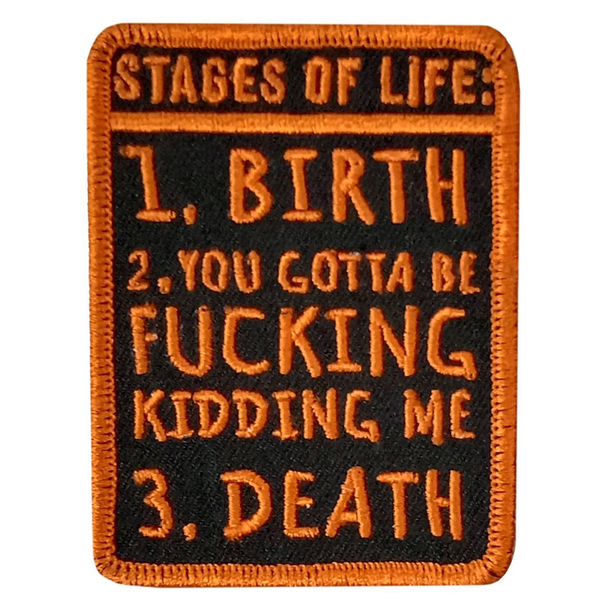 Hot Leathers Stages Of Life 2.25" X 3" Embroidered Patch PPW1255