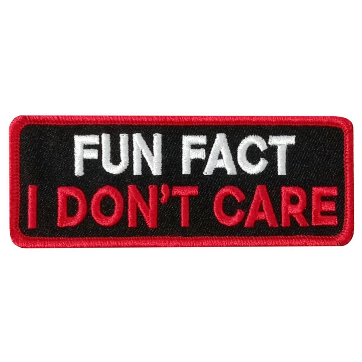 Hot Leathers Fun Fact 4 X 1.5" Embroidered Patch PPW1276