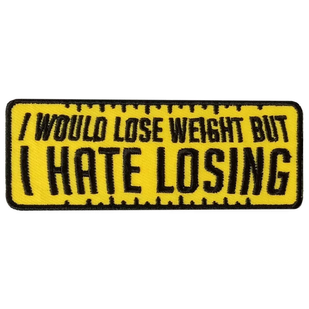 Hot Leathers Hate Loosing 4 X 1.5" Embroidered Patch PPW1279