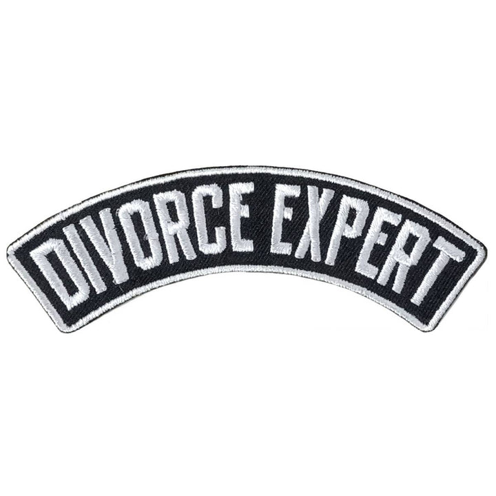 Hot Leathers Rocker Divorce Exprt Top 4 X 1.3" Embroidered Patch PPW1294