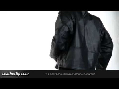 Xelement B7100 Men's 'Classic' Black TOP GRADE Leather Motorcycle Biker Jacket