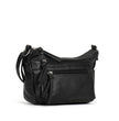 Hot Leathers Black Leather Purse with Two Zipper Pockets PUA1060