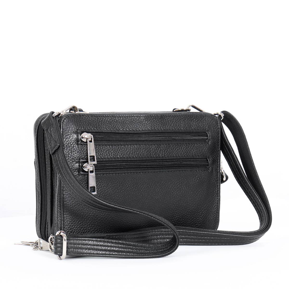 Hot Leathers PUA1175 Black Leather Small Concealment Crossbody Purse