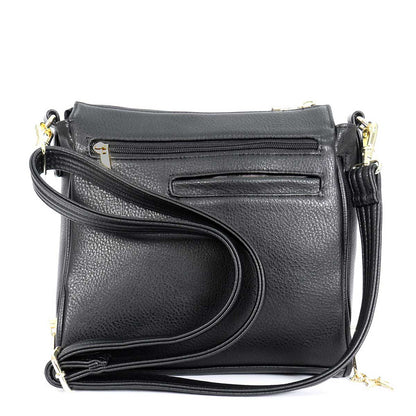 Hot Leathers PUA1176 Black Vegan Leather Concealed Carry Purse with Ambidextrous Design