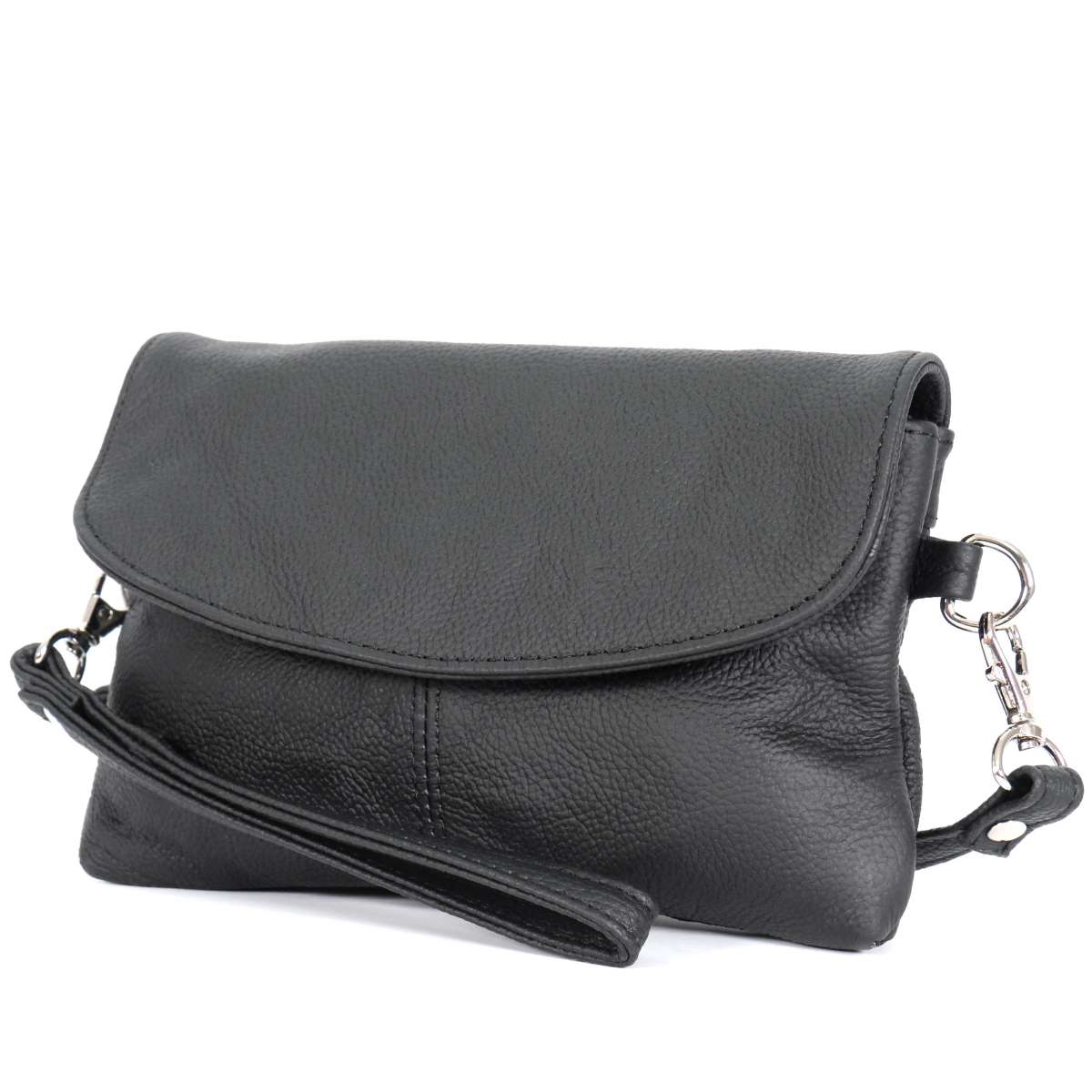 Hot Leathers Black Crossbody Organizer Leather Purse PUA1182