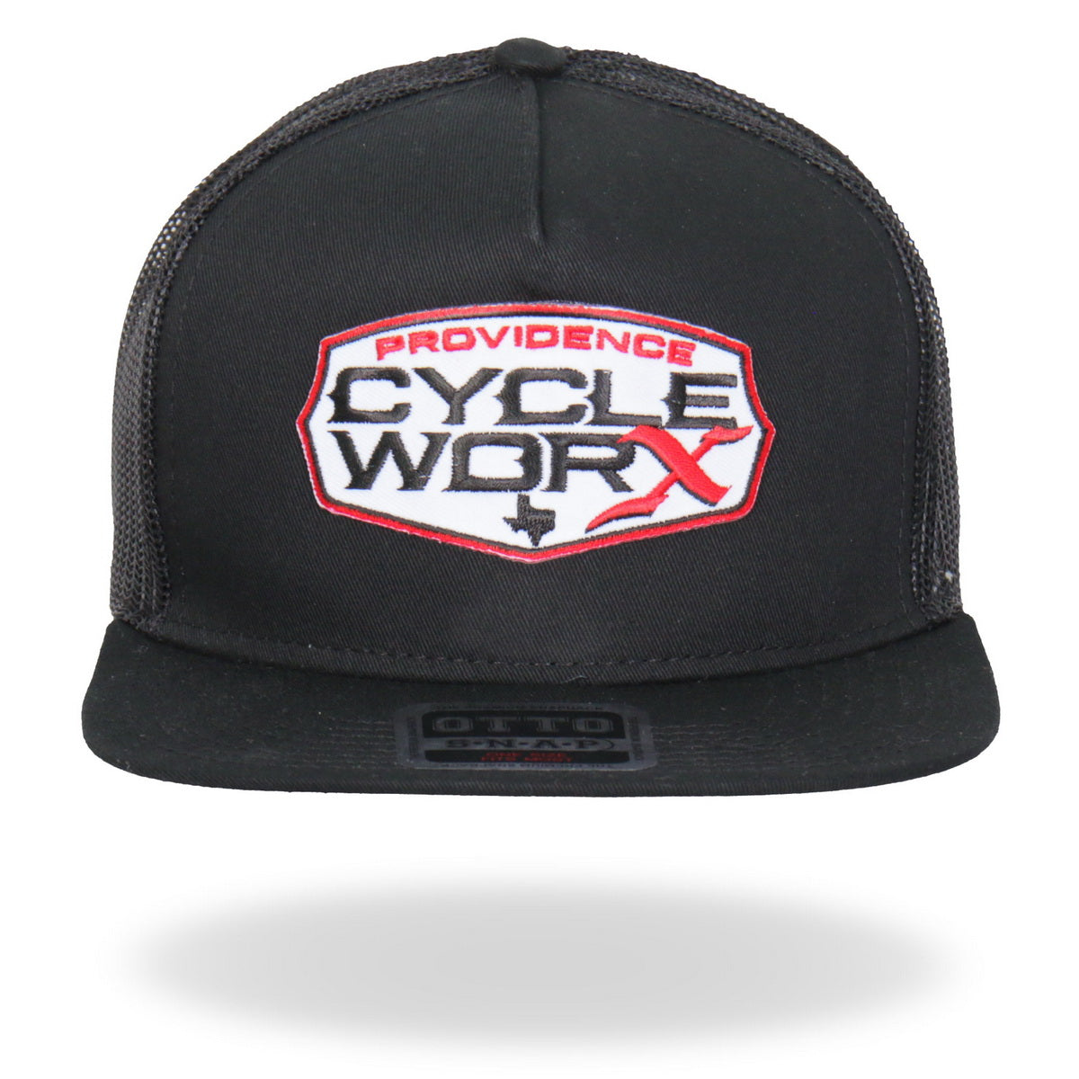 Hot Leathers PWA1004 Official Providence Cycle Worx Red Patch Snapback Hat