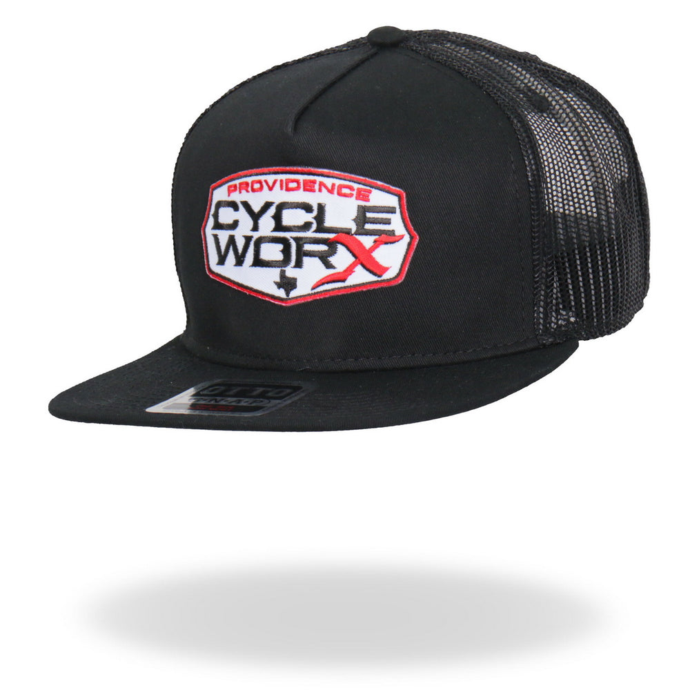 Hot Leathers PWA1004 Official Providence Cycle Worx Red Patch Snapback Hat