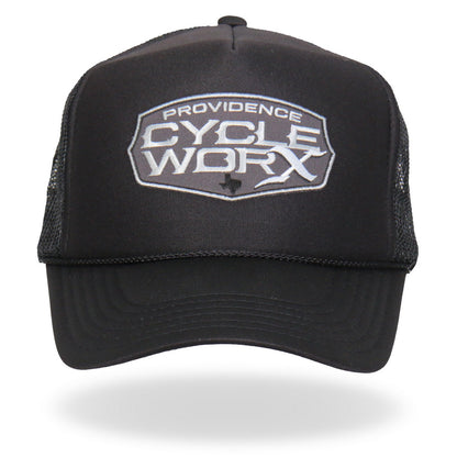 Hot Leathers PWA1006 Official Providence Cycle Worx Gray Patch Snapback Trucker Hat