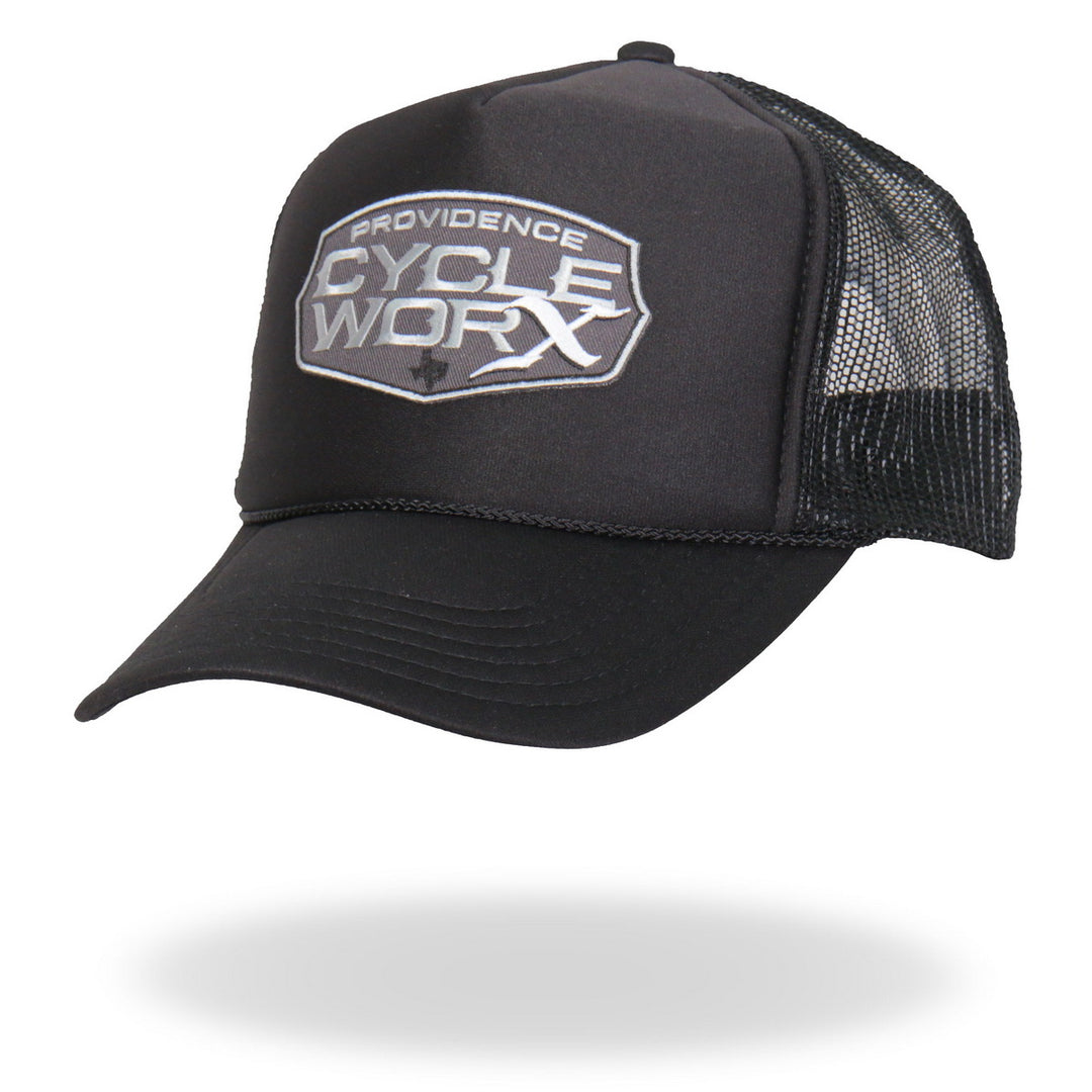 Hot Leathers PWA1006 Official Providence Cycle Worx Gray Patch Snapback Trucker Hat