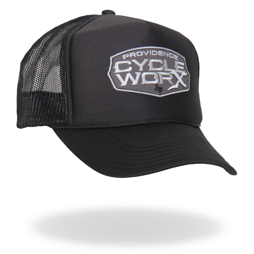 Hot Leathers PWA1006 Official Providence Cycle Worx Gray Patch Snapback Trucker Hat