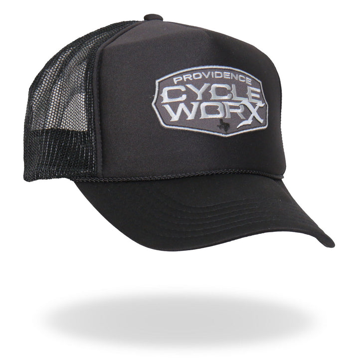 Hot Leathers PWA1006 Official Providence Cycle Worx Gray Patch Snapback Trucker Hat