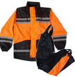 Hot Leathers RGU1004 Orange and Black Unisex Waterproof Rain Suit