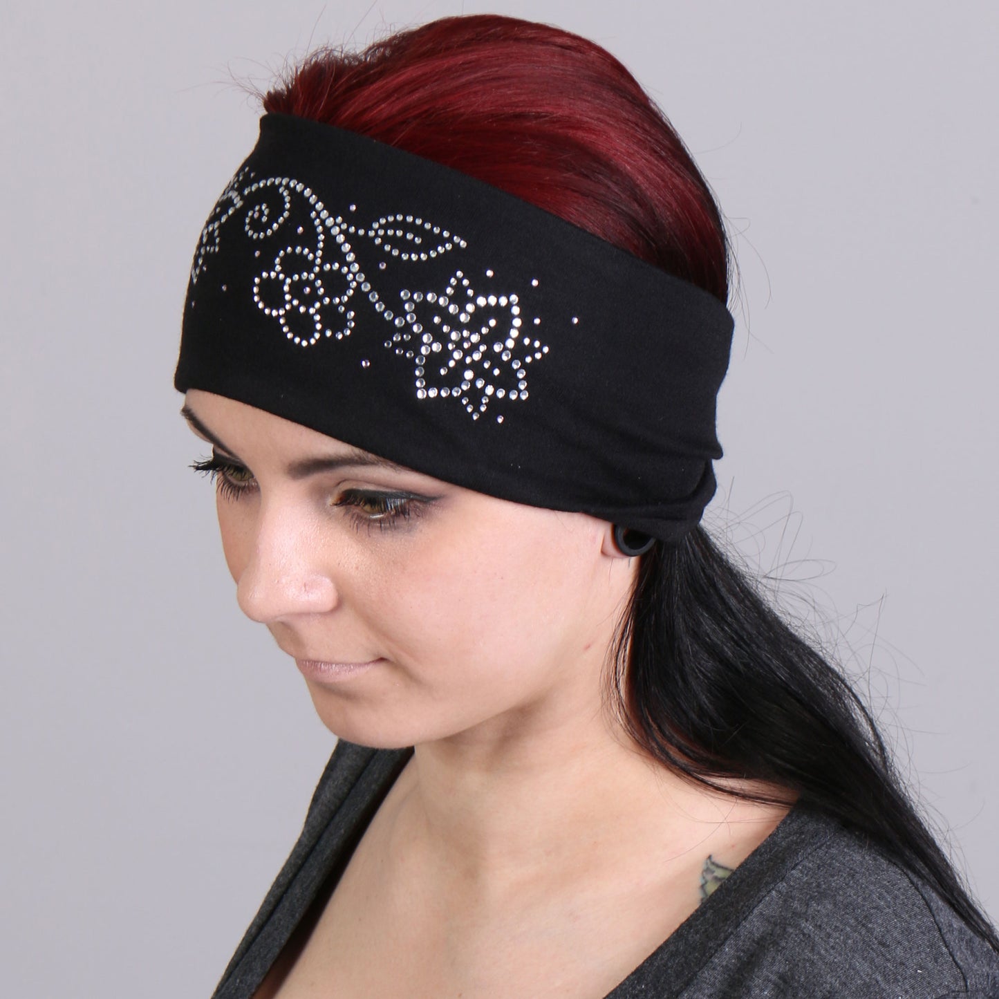 Hot Leathers RWC1005 Original Flowers Bling Headwrap