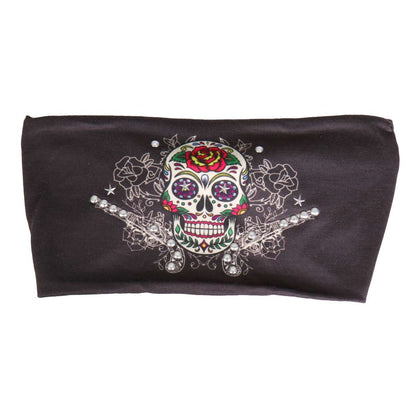 Hot Leathers Sugar Skull Guns EZ Band RWD1003