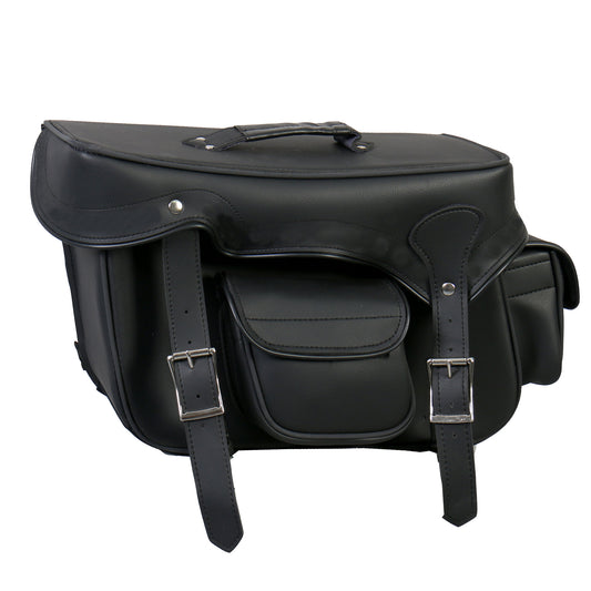 Hot Leathers SDA1005 Extra Large Saddlebags with Concealed Carry Pocket and Reflective Piping 20X11X7