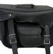 Hot Leathers SDA1005 Extra Large Saddlebags with Concealed Carry Pocket and Reflective Piping 20X11X7
