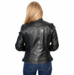 Milwaukee Leather SFL2800 Women's Racer Black Stand Up Collar Motorcycle Fashion Leather Jacket