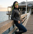Milwaukee Leather SFL2800 Women's Racer Black Stand Up Collar Motorcycle Fashion Leather Jacket