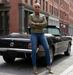 Milwaukee Leather SFL2800 Women's Racer Olive Stand Up Collar Motorcycle Fashion Leather Jacket