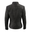 Milwaukee Leather SFL2801 Women's Racer Black Stand Up Collar Motorcycle Fashion Leather Jacket