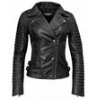 Milwaukee Leather Women's Velvet Vixen Black Naked Lambskin Moto Jacket - SFL2802