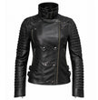 Milwaukee Leather Women's Velvet Vixen Black Naked Lambskin Moto Jacket - SFL2802