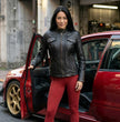Milwaukee Leather SFL2805 Women's Black Quilted Mandarin Collar Fashion Casual Motorcycle Leather Jacket