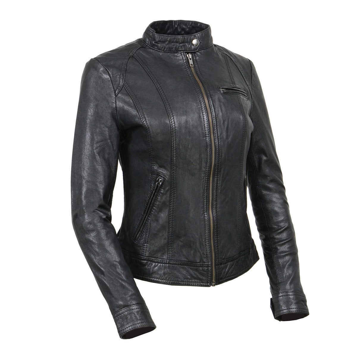 MＫT　レディース　BLK M Milwaukee Leather Vintage SFL2811 Women's Black Zipper Front