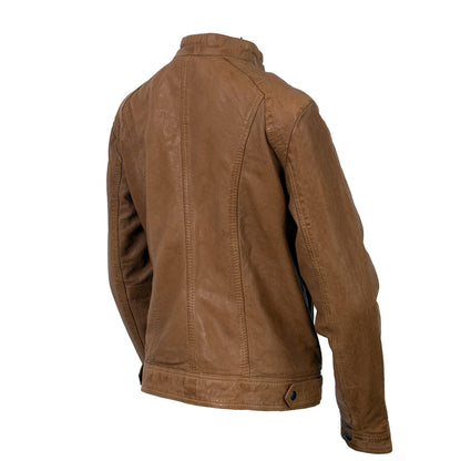 Milwaukee Leather Vintage SFL2811 Women's Cognac Zipper Front Motorcycle Casual Fashion Leather Jacket