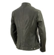 Milwaukee Leather Vintage SFL2811 Women's Olive Zipper Front Motorcycle Casual Fashion Leather Jacket
