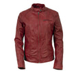 Milwaukee Leather Vintage SFL2811 Women's Red Zipper Front Motorcycle Casual Fashion Leather Jacket