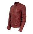 Milwaukee Leather Vintage SFL2811 Women's Red Zipper Front Motorcycle Casual Fashion Leather Jacket