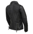 Milwaukee Leather Black Vintage Motorcycle Inspired Vegan Tan Fashion Leather Jacket for Women SFL2812