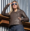 Milwaukee Leather Brown Vintage Motorcycle Inspired Vegan Tan Fashion Leather Jacket for Women - SFL2812