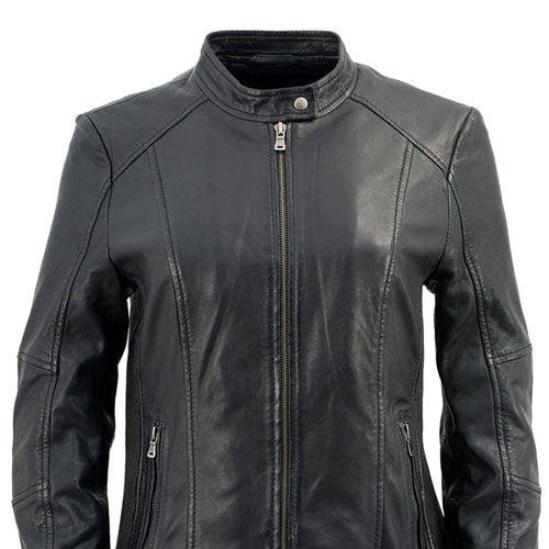 Milwaukee Leather Vintage SFL2813 Women's Black Leather Moto Style Fashion Jacket