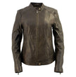 Milwaukee Leather Vintage SFL2813 Women's Brown Leather Moto Style Fashion Jacket
