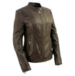 Milwaukee Leather Vintage SFL2813 Women's Brown Leather Moto Style Fashion Jacket