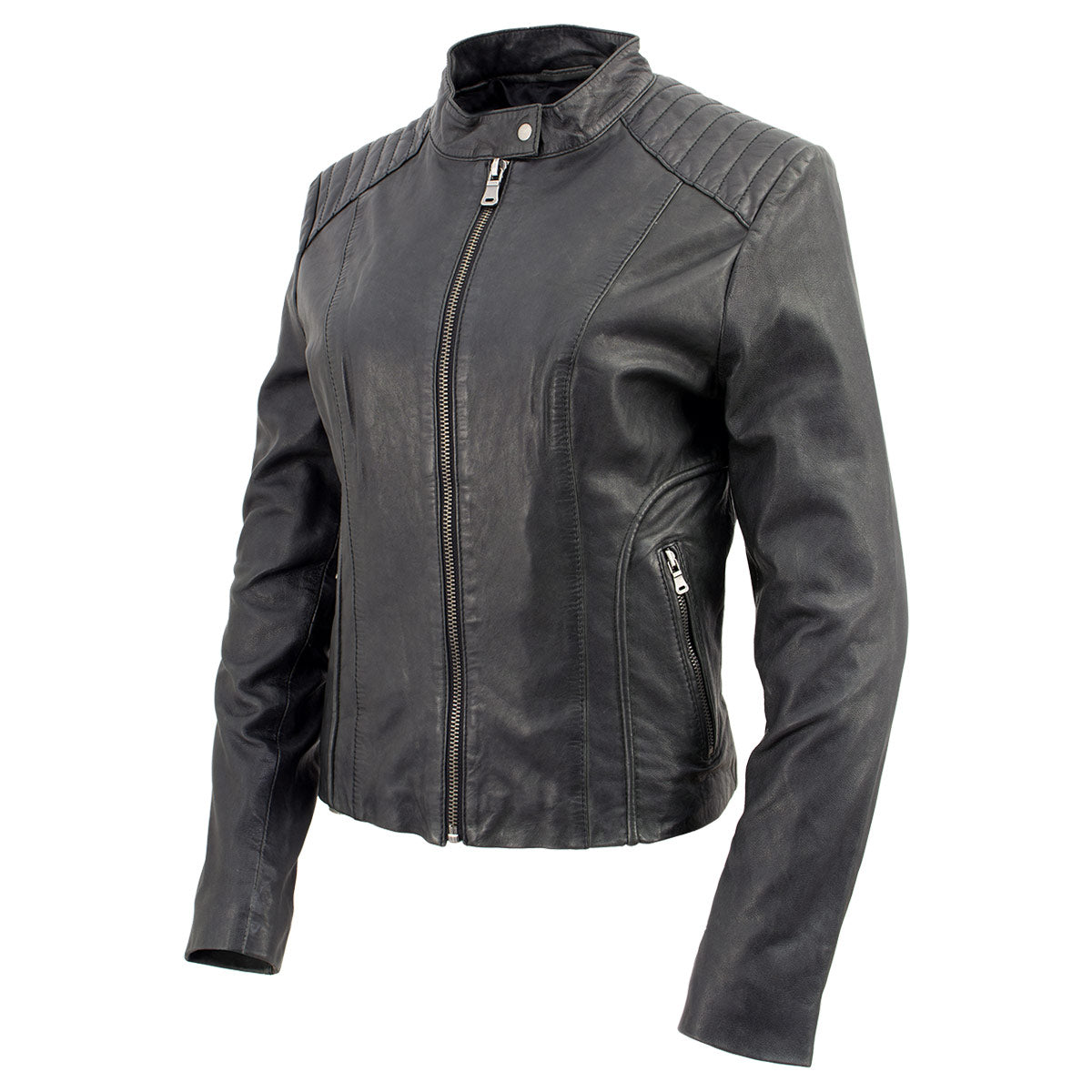 Milwaukee Leather Vintage SFL2814 Women's Black Leather Motorcycle Style Fashion Jacket