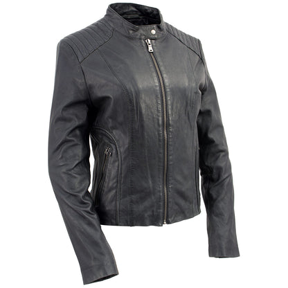 Milwaukee Leather Vintage SFL2814 Women's Black Leather Motorcycle Style Fashion Jacket