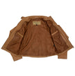 Milwaukee Leather Vintage SFL2814 Women's Cognac Leather Moto Style Fashion Jacket
